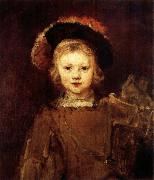 REMBRANDT Harmenszoon van Rijn Young Boy in Fancy Dress oil painting reproduction